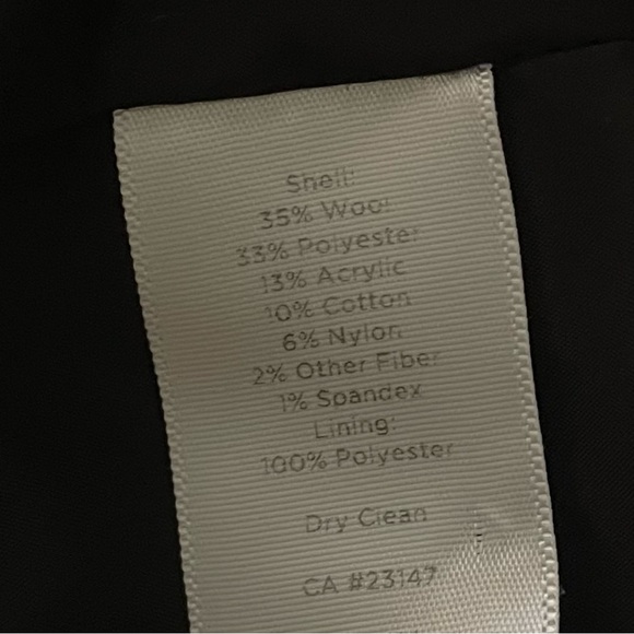 Talbots Herringbone Tweed Wool Blend Black Gray Women's Plus Size Blazer 18W - Picture 7 of 7